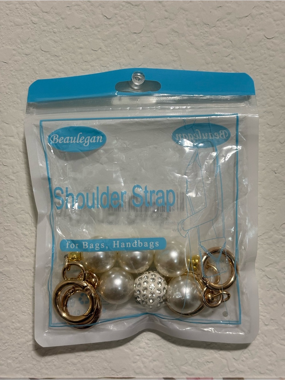 Beaulegan Faux Pearl Beaded Shoulder Strap purse chain handle replacement. New
